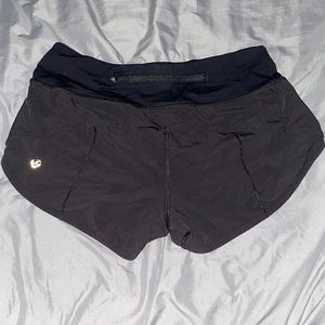 lululemon size 2 speed up shorts